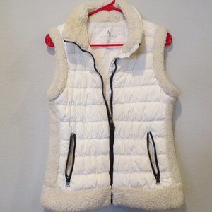 Calvin Klein White Quilted Sherpa Vest